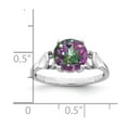 thumbnail image 2 of Primal Gold 14 Karat White Gold 8mm Mystic Fire Topaz Ring, 2 of 3