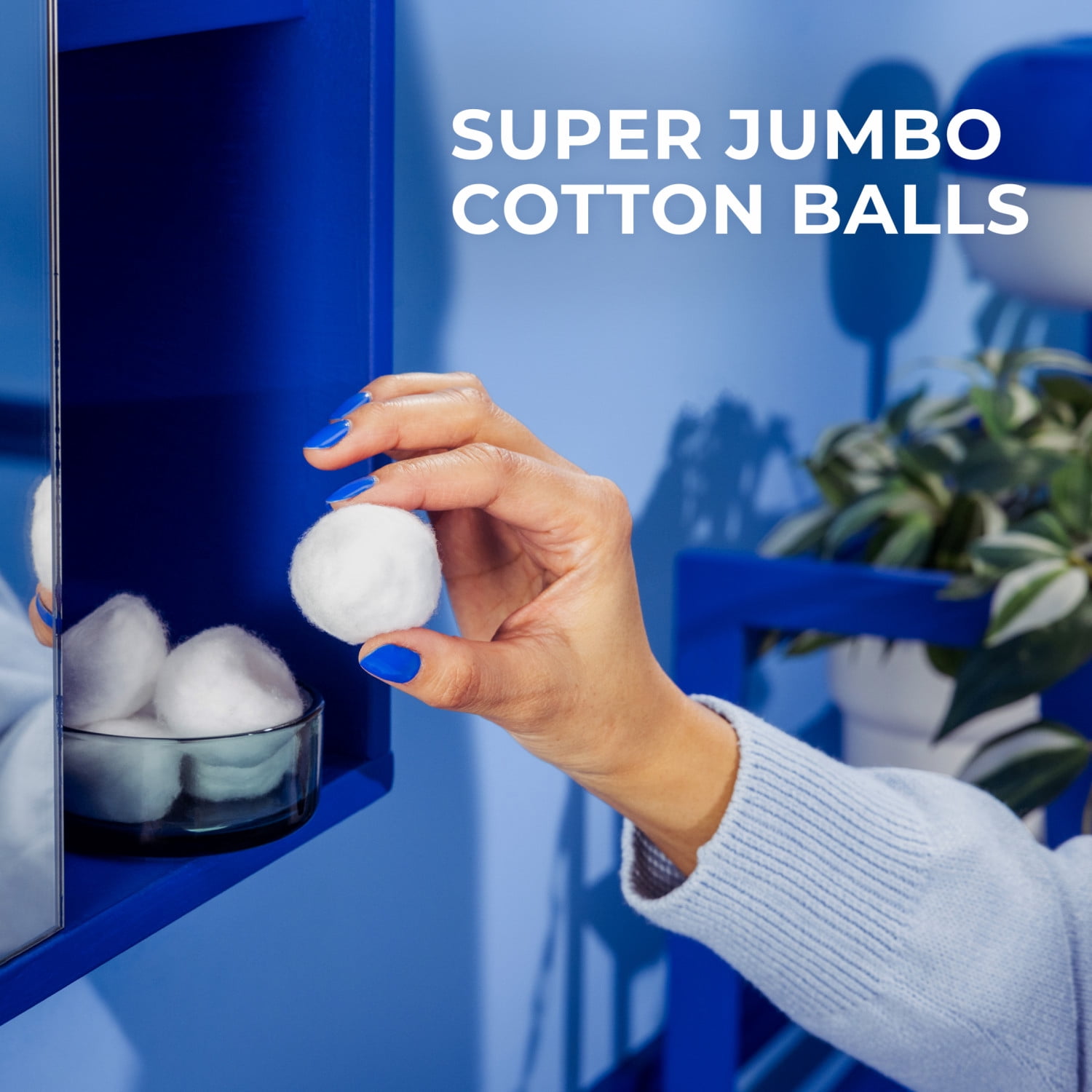(4 pack) Q-tips Super Jumbo Cotton Balls, 100 Count