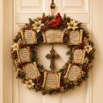 thumbnail image 3 of Faith Inspired Seated Angel Wreath Wall Sign, Wood Detailed Accent for Home Decor, for Entryway Wall or Door and Everyday Home Decor, 3 of 4