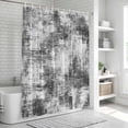 thumbnail image 5 of Black Grey Ombre Shower Curtain Set - 72" x 78" Washable Bathtub Curtain with 12 Hooks, Gradient Abstract Art Vintage Waterproof Fabric Stall Shower Curtains for Bathroom/Bathtub Décor, 5 of 6