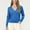 Blue, variant on THDHVS Womens Winter Jacket,Winter Coats for Women,Women's V-Neck Jacket with Button Front and Long Sleeve for Casual Style Lightweight Coat Versatile Wear Without Hood