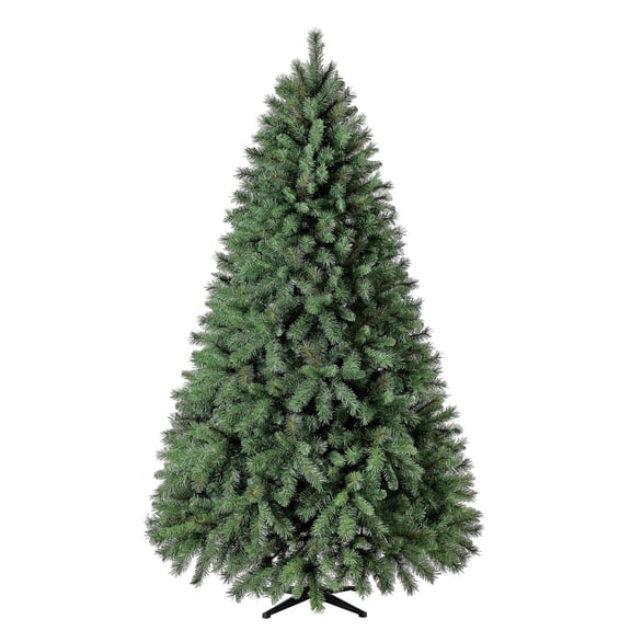 7.5' Non-Lit Donner Fir Green Artificial Christmas Tree with Stand, by Holiday Time