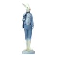 thumbnail image 1 of Figura de conejo de resina, escultura animal, arte, hermosa decoración de primavera, adorno de mesa para hidalgo, 1 of 7