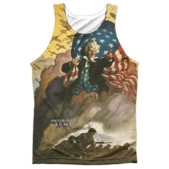 Army Vintage Poster Mens Sublimation Polyester Tank Top Shirt