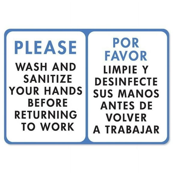 SignMission OS-NS-D-57-25592 Coronavirus Notice Sign - Please Wash & Sanitize