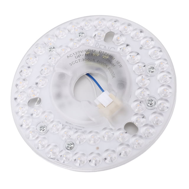 Ceiling Fan Light Fixture Replacement, 4.92in LED Retrofit Kit, Dimmable 18W 3CCT 3000K 4000K 6000K, Memory Function, Easy Install, for Ceiling Fan Light, Ceiling Light