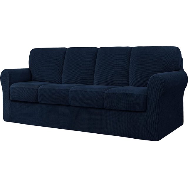 CHUN YI Stretch Checks Spandex Sofa Cover Separate Backrests Cushions Cover Slipcover