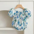 thumbnail image 1 of Vestido volador de encaje de estilo coreano para niña, vestidos de princesa florales bordados, mono encantador para bebé, trajes para hermana, 1 of 6