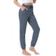 thumbnail image 4 of Pantalones de pijama de algodón para mujer INSPIRE CHIC con cordón, cintura elástica, rayas, pantalones de lounge y yoga con bolsillos, color azul marino, 4 of 5