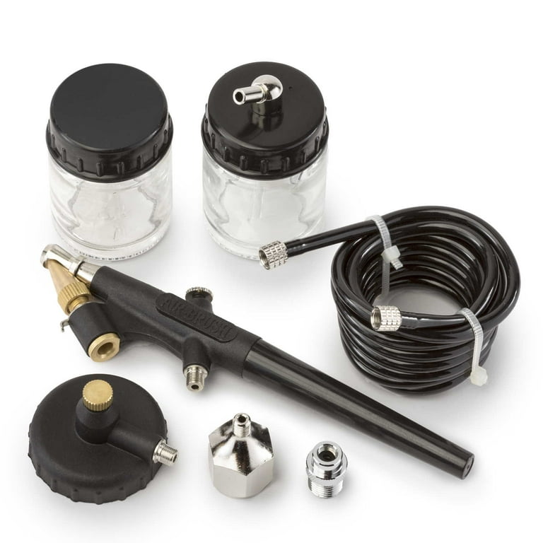 Siphon Feed Airbrush Set with Twin Cylinder Piston Airbrush Compressor with  Air Tank, Bundle - Kroger