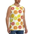 thumbnail image 2 of Balery Lemon Orange Men's Sleeveless Muscle Shirts Workout Tank Top, Moisture Wicking, Odor Protection-X-Large, 2 of 8