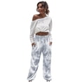 thumbnail image 2 of Pantalón de chándal mujer Sunnimix Holgado Tie Dye Gris S, 2 of 8