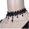 thumbnail image 2 of Colgante de Collar de Encaje de Gargantilla de Babero de Negro Gótico Victoriano Vintage para Mujer Salvador Collar, 2 of 8