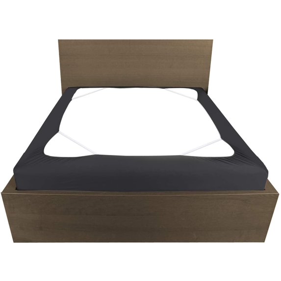 Box Spring Cover(Not Box Spring)Twin Size, Alternates for Bed Skirt, Smooth and Elastic Woven Material Wrap Around 4 Sides of The Box Spring, Wrinkle & Fading Resistant, Washable, Dustproof, Black