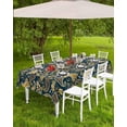 thumbnail image 4 of Outdoor Tablecloth with Umbrella Hole and Zipper 60 x 84 Inch Table Cover for Rectangular Tables Waterproof Tabletop Collection for Patio Garden Picnic Camping, 4 of 5