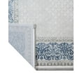 thumbnail image 5 of Dahlias Blue Geometric Acrylic Area Rugs for Living Room Jacquard Textured Modern Rugs Soft Geometric Rug for Bedroom Washable Rug Non-Slip Bohemian Carpet Perfect for Dining Room Office Beige, 5 of 6