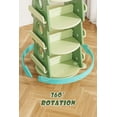 thumbnail image 3 of KORIMEFA 4 Tier Rotating Bookshelf Tower For Kids, 360° Display Christmas Tree Rotating Bookshelf, Small Bookcase for Small Spaces, Kids Tree Book Shelf for Kids Rooms, Classroom, Nursery, 3 of 8