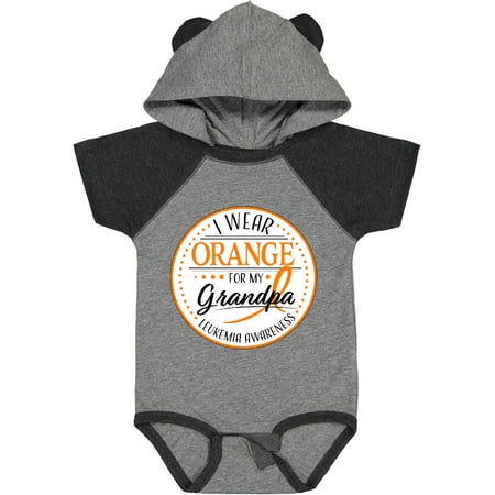 

Inktastic I Wear Orange for My Grandpa- Leukemia Awareness Gift Baby Boy or Baby Girl Bodysuit