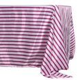 thumbnail image 3 of Efavormart 60x126" WHITE / FUSHIA Striped Wholesale SATIN Banquet Table Linens Wedding Party Restaurant Tablecloth, 3 of 8