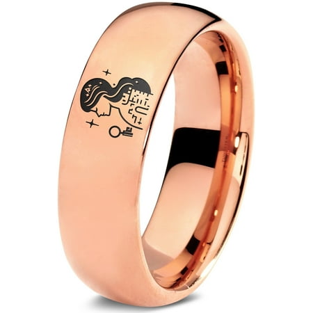 Tungsten Rose Ring Gamer Birthday Gift Couple Rings for Mom His and Hers Gifts Los Angeles