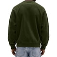 thumbnail image 3 of Chiccall Mens Corduroy Sweatshirts Crewneck Long Sleeve Pullover Casual Loose Athletic Sweatshirts, 3 of 7