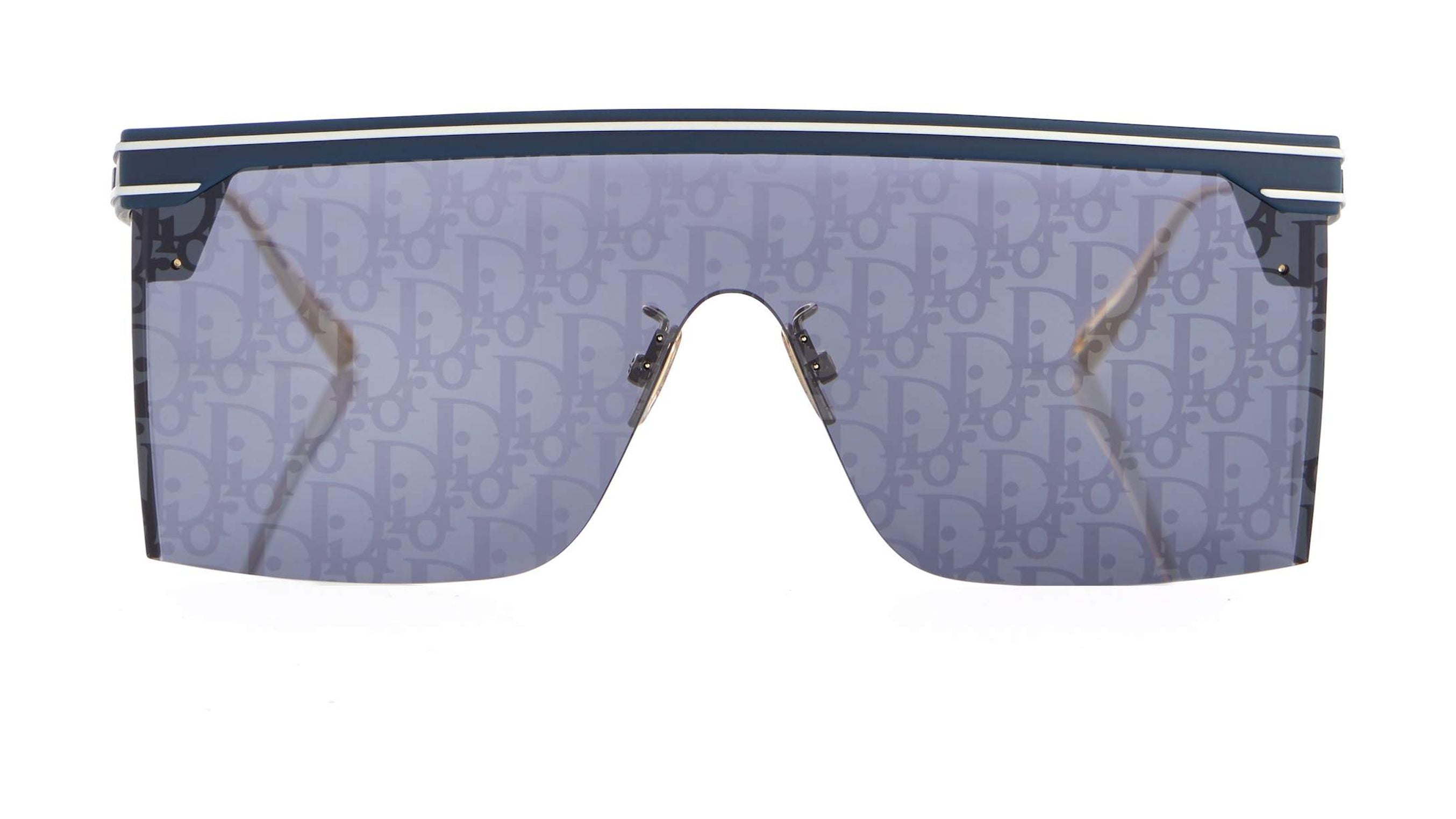 Christian Dior Diorclub M1U Sunglasses Blue Gold Blue Lens