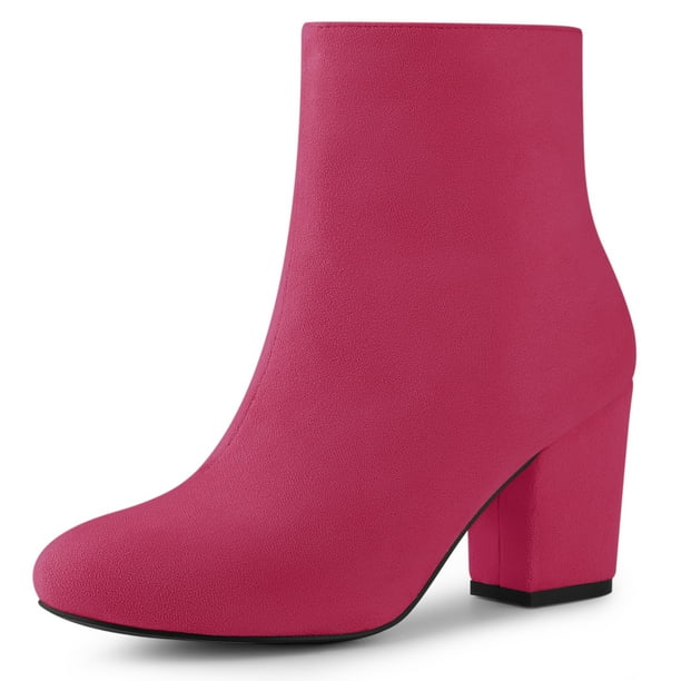 Neon pink ankle clearance boots