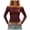 Wine-6DSDx, variant on OJSFQUFP Women Off Shoulder Double Lined Long Sleeve Lace Shirts Basic Going Out Tops for Vacation Party Wedding Dating