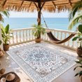 thumbnail image 6 of KOPOEELK 5x7 Washable Area Rug Carpet, Blue White Vintage Floral Medallion Non Slip Low Pile Stain Resistant Floor Decor for Living Room, Bedroom, Dining Room and Home Office, 6 of 6