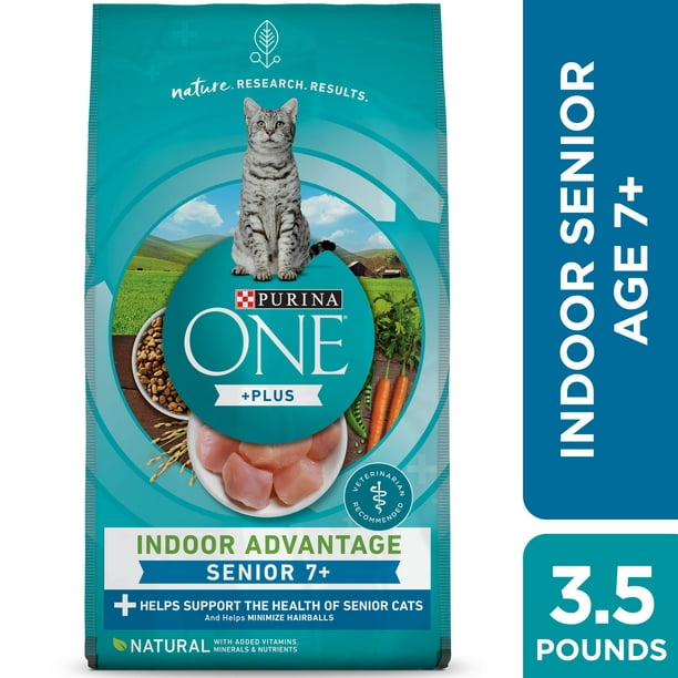 Purina ONE High Protein, Natural Senior Dry Cat Food, Indoor Advantage