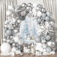 thumbnail image 1 of Kit de guirnaldas con forma de arco con forma de globo Togvu, color blanco y plateado, 113 unidades, 1 of 8