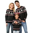 thumbnail image 6 of GymChoice Christmas Sweater Long Sleeve Crew Neck Knitted Pullover Reindeer Snowflakes Holiday Sweaters, 6 of 9