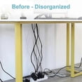 thumbnail image 2 of Cable Management Net Under Desk Black Mesh Cable Manager Flexible Under Desk Cable Management Net for Standing Desk, 2 of 5