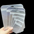 thumbnail image 4 of 50pcs Thicken Resealable Ziplock OPP Bags Laser Iridescent Bag Clear Storage Bag White Bag with Hang Hole for DIY Jewelry Making Stripe 6x13cm(IN5x10cm), 4 of 6