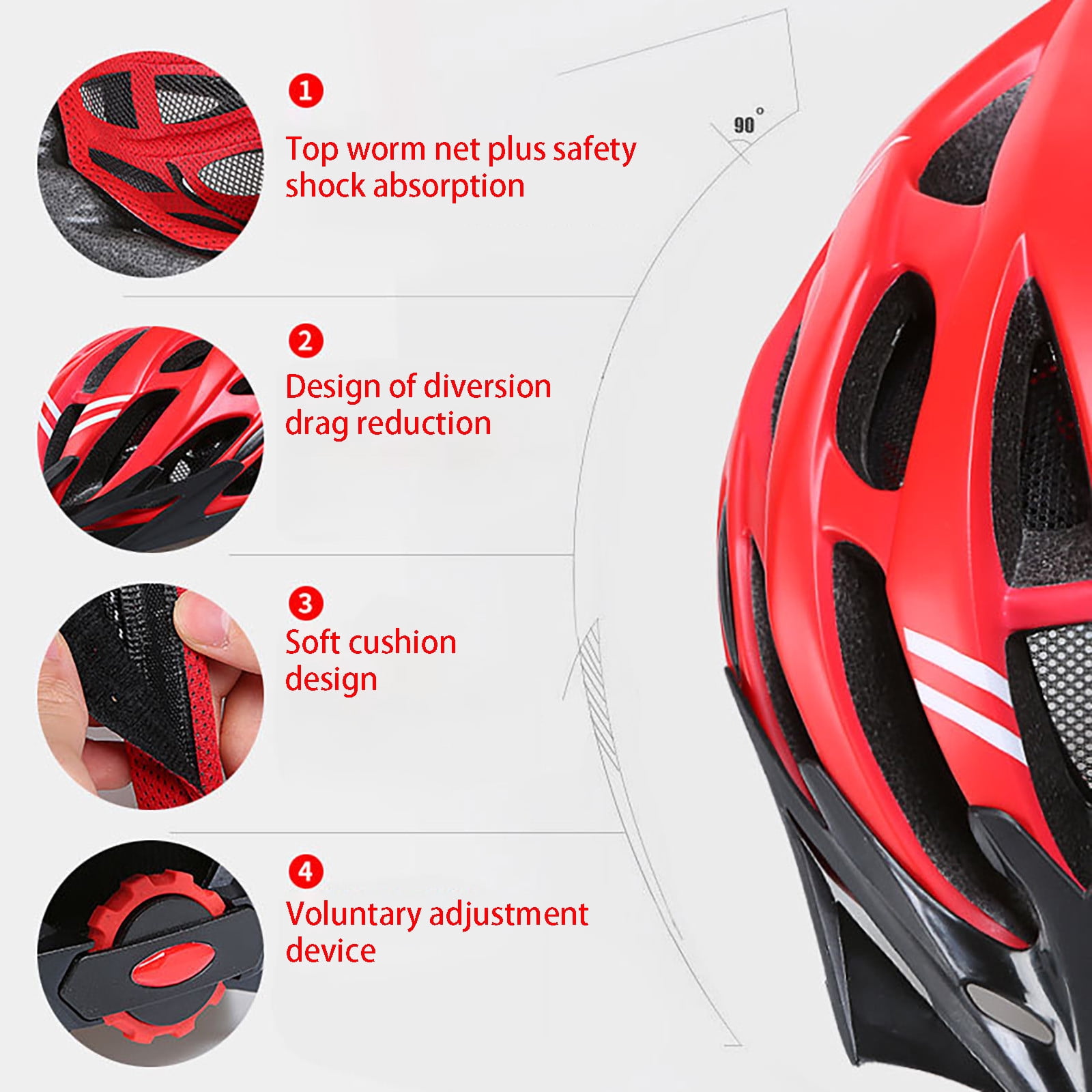 Riding Helmet Bicycle Helmet Integrated Helmet for Bicycle Safety