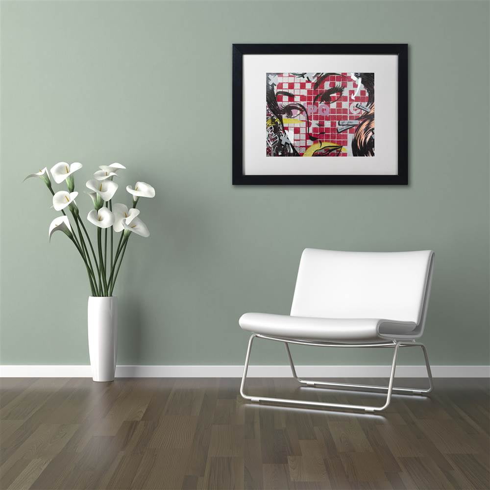 Trademark Fine Art "If You Can" Canvas Art by Dan Monteavaro White Matte, Black Frame