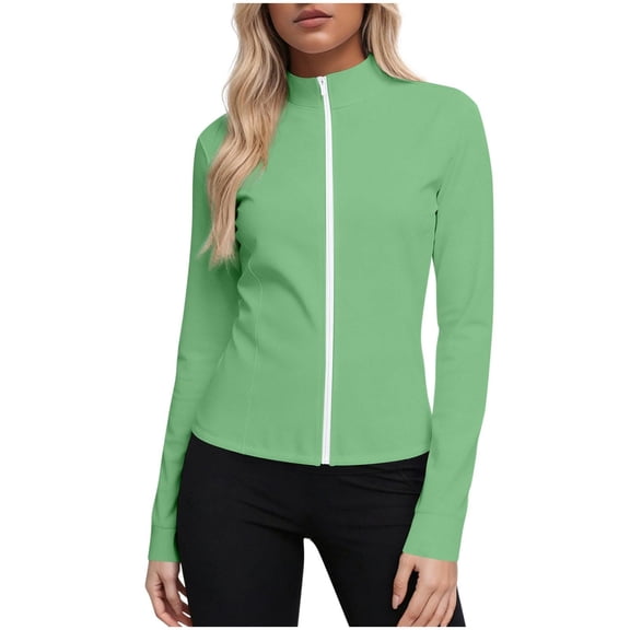 Khunlpohl S-5XL Women's Sun Protection Jackets Full Zip Lightweight Long Sleeve Summer Jacket for Hiking