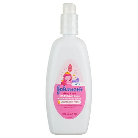 JOHNSON'S Shiny & Soft Tear-Free Kids' Conditioning Spray with Argan Oil 10 oz (Pack of 6)