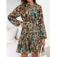thumbnail image 2 of Vestido ZESICA Minivestido floral de manga larga de otoño 2025 para mujer, 2 of 5