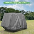 thumbnail image 4 of 10L0L Heavy Duty Golf Cart Cover 4 Passenger for Yamaha EZGO Club Car, 600D Waterproof Rain Cover, Golf Cart Accessories, Grey, 4 of 7
