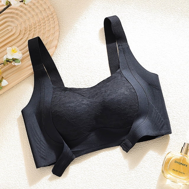 Full Coverage Wireless Bra Seamless Supportive Design with Front Closure and Wide Band for Everyday Comfort and Versatility in T Shirt Wardrobe