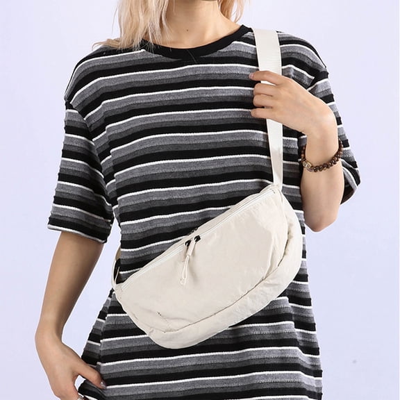 SCNOR Green Nylon Lightweight Crossbody Bag - Multi-Compartment with Adjustable Strap for Daily Errands/Gym