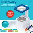 thumbnail image 5 of Discovery Kids Art Projector with Six Dry Erase Markers and 10 Reusable Drawing Discs, Draw on Reusable Transparent Sheets, Magnify and Project Art onto Ceilings, Walls, and More, 5 of 9