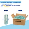 thumbnail image 2 of Shredded Memory Foam Filling, 15 Pounds Bean Bag Filler Foam for Cushions, Sofas, Pillows and More  Multi Color, 2 of 6