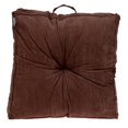 thumbnail image 1 of HomeRoots 402732 Velours Côtelé Style Brun Foncé Touffeté Coussin de Sol, 1 of 1