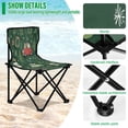 thumbnail image 4 of 600D Oxford Camping Chair Portable Foldable Chair Supports 220 lbs for Picnic, Fishing, Backpacking Christmas Penguins and Cars Pattern, 4 of 8