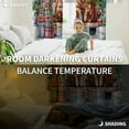 thumbnail image 3 of Fsddascl Christmas Blackout Curtains for Bedroom/Living Room, Thermal Insulated Kitchen Curtains, Winter Xmas Tree Gingerbread Dogs Red Truck Grey Grommet Darkening Window Treatment Drapes 52"x72"x2, 3 of 6