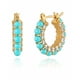 thumbnail image 1 of Pendientes Xtellar Chapado En Oro 14k Esférica Turquesa, 1 of 4