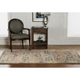 thumbnail image 4 of Linon Home Decor Serape Area Rug Collection, Beige and Turqouise, 8' x 10.6', 4 of 6