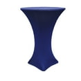 thumbnail image 1 of 1 Pc, Spandex Cocktail Table Cover 30" Round - Navy Blue For Wedding, Birthday Celebration, Quinceanera, 1 of 1